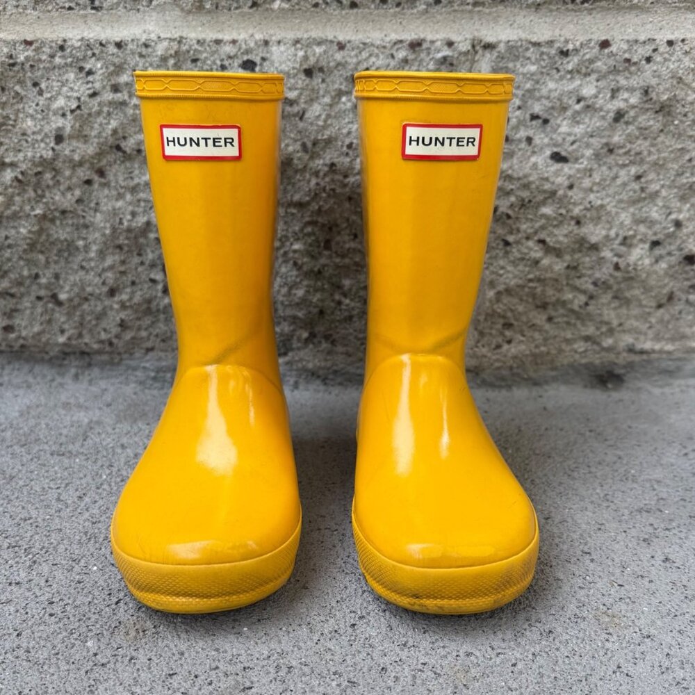 HUNTER Yellow Rain Boots Kids 12 US 29 EU First Classic Waterproof Gum Boot - Picture 11 of 11